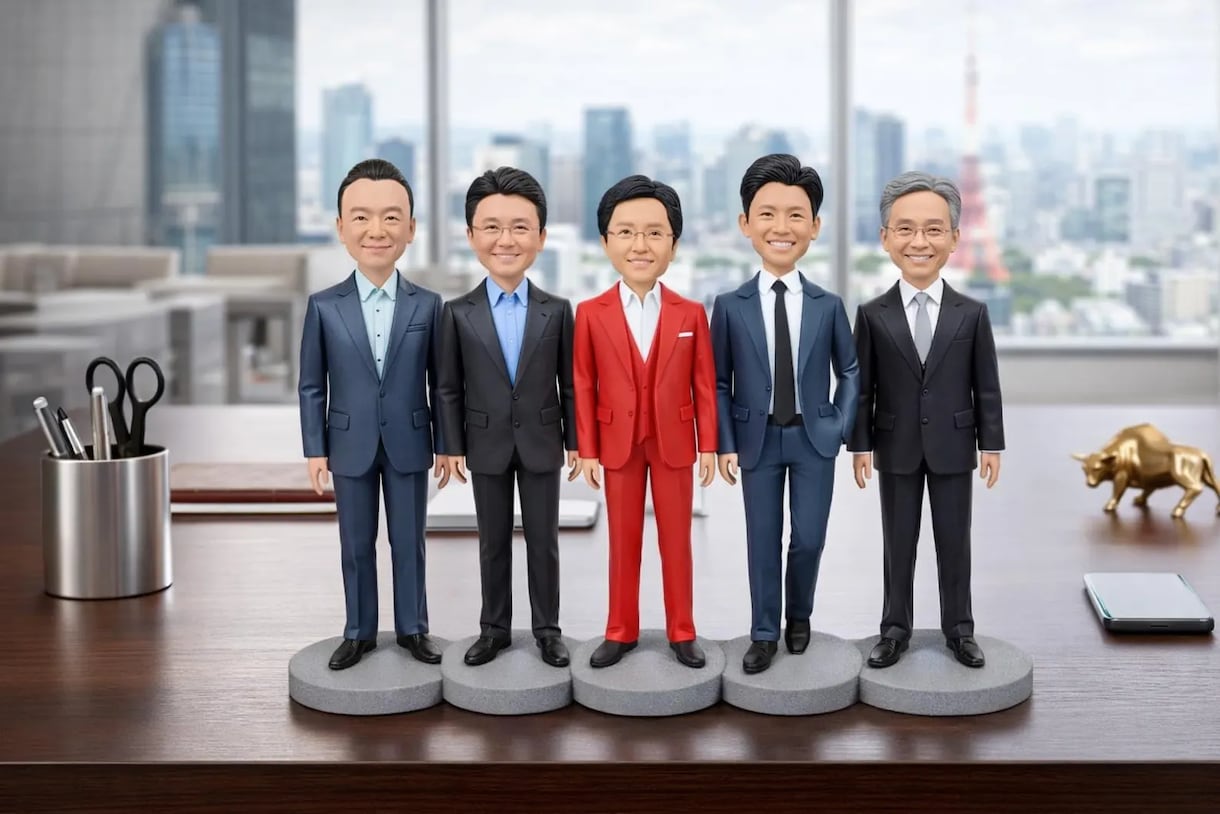 写真から作るフィギュア｜会社・グループ似顔人形ます 大人数 同僚 送別会・歓迎会 プレゼント 法人 周年記念 イメージ1