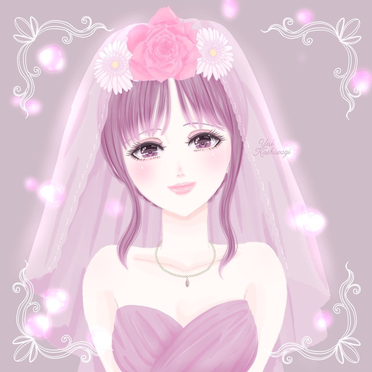 花嫁セミオーダーイラスト｜美しい花嫁描きます あなただけの花嫁イラストを、上品で繊細なタッチで仕上げます イメージ1