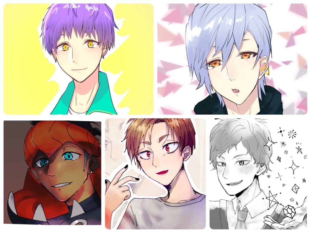 各種SNSオリジナルアイコンイラスト作成致します あなたのイメージをイラスト化！！ イメージ1