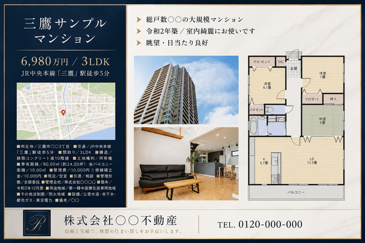 低価格！宅建士が反響に繋がる販売図面を作成します 納品後の価格変更など、修正もきちんと対応いたします！ イメージ4