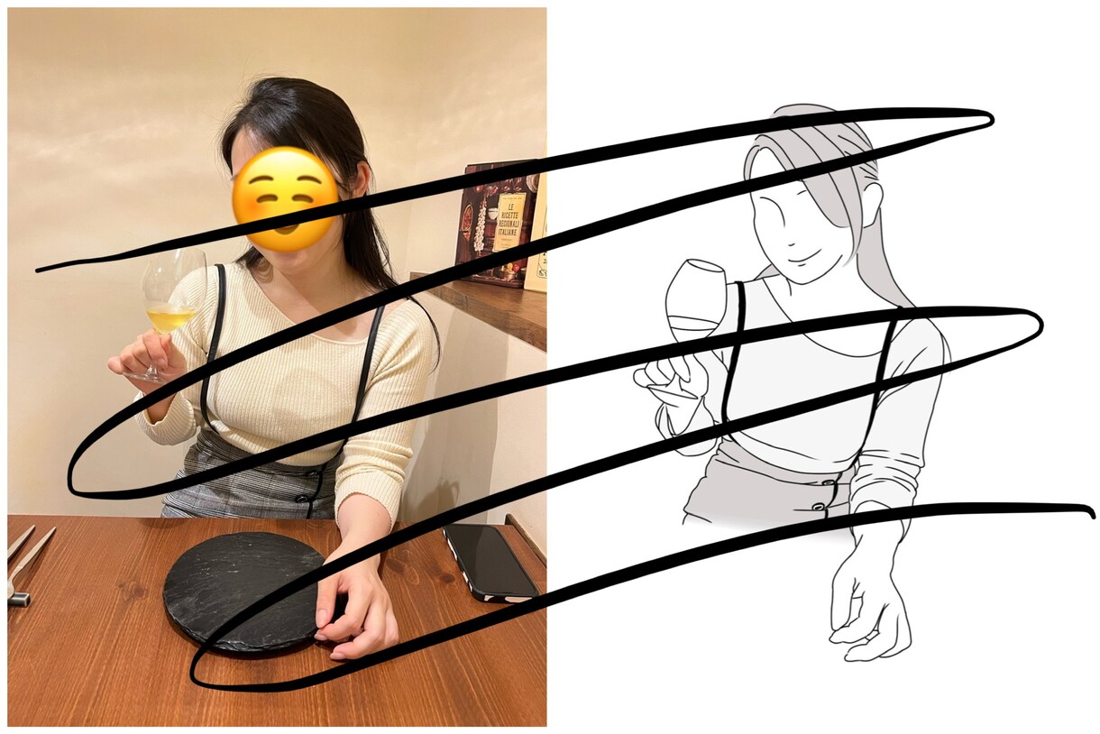お洒落な線画作成します インスタで流行りの線画！丁寧に、心を込めてお描きします！ イメージ1