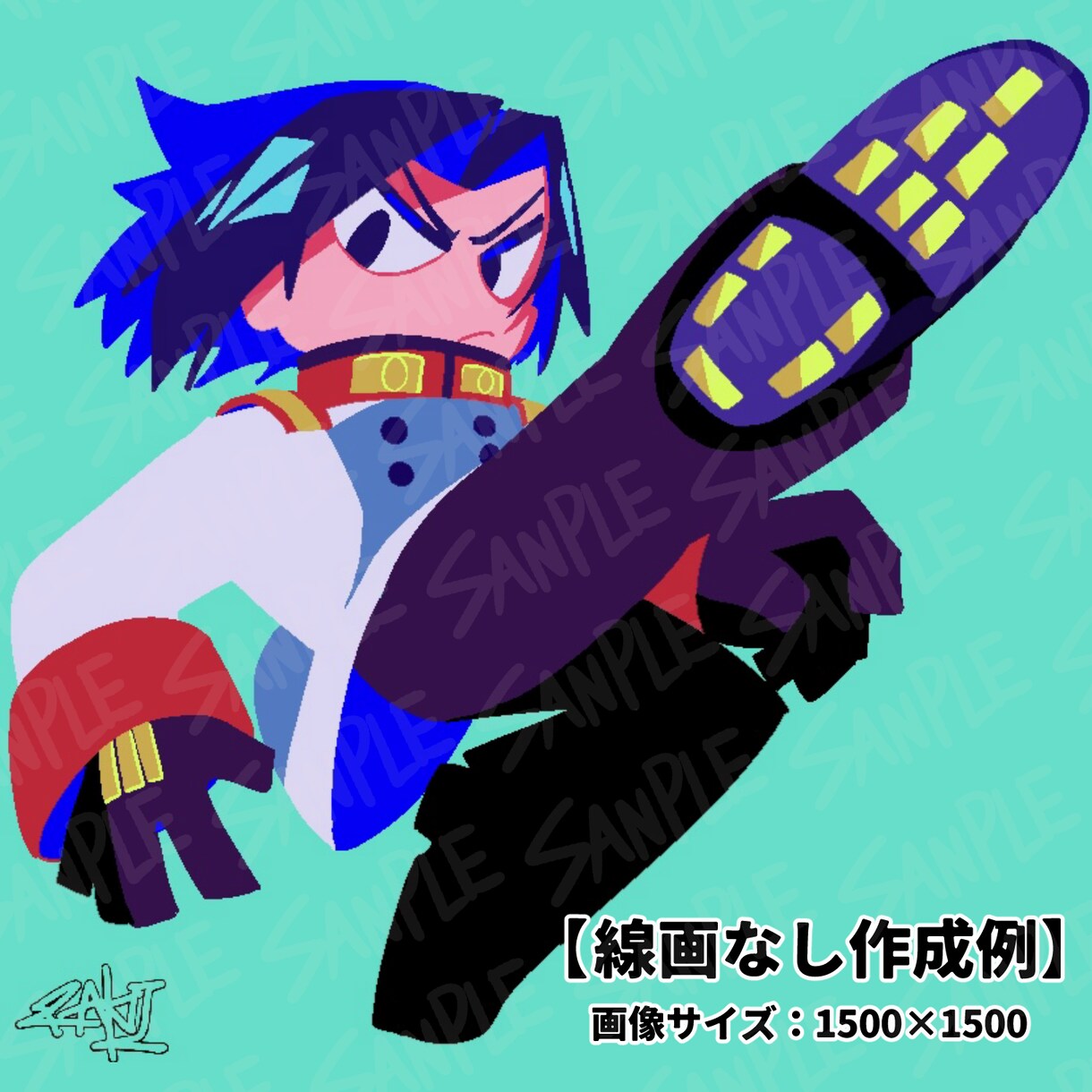 派手な配色で目を惹きます ポップでカワイイSDキャラクターを制作！商用利用も可能◎ イメージ4