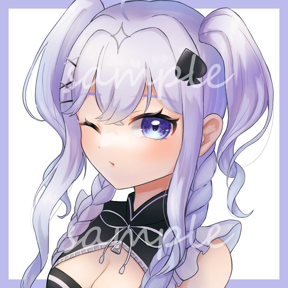 SNSアイコン用イラスト作成いたします おめめがキラキラ✨オリキャラやVtuberさんに！ イメージ4