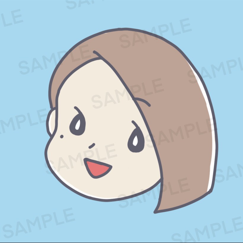 ５つの表情差分！シンプル可愛いアイコン作成します お得な表情セットを使いやすい絵柄で♡アイコンやブログなどに！ イメージ8