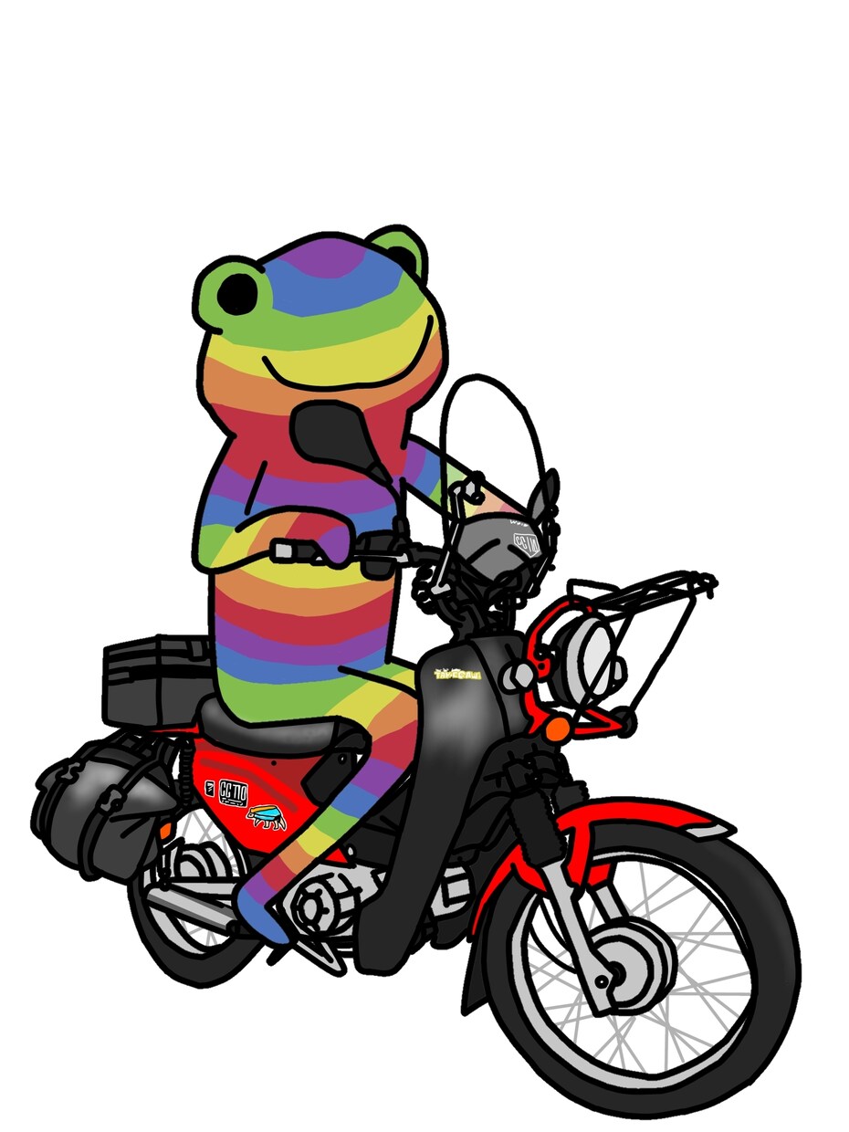 バイクのイラスト描きます 愛車をイラストに！人物、動物、キャラクターを乗せれます！ イメージ2