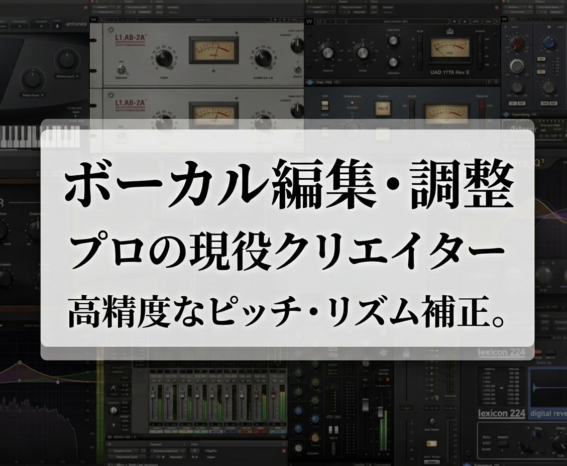 現役のプロがボーカルの編集・修正承ります ピッチ修正・エフェクト加工など気軽にご相談ください！ イメージ1