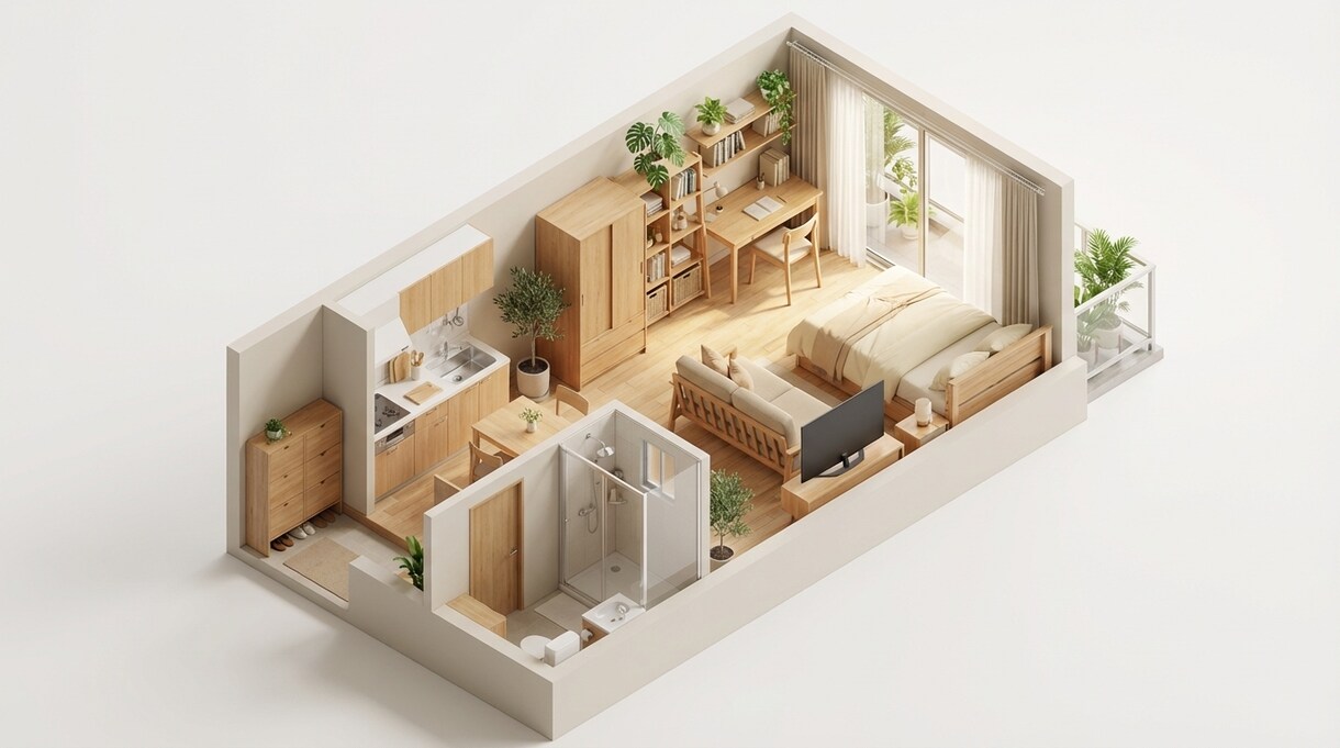 鳥瞰図作成×家具提案で理想の空間を実現します インテリアと家具のトータルコーディネート イメージ4