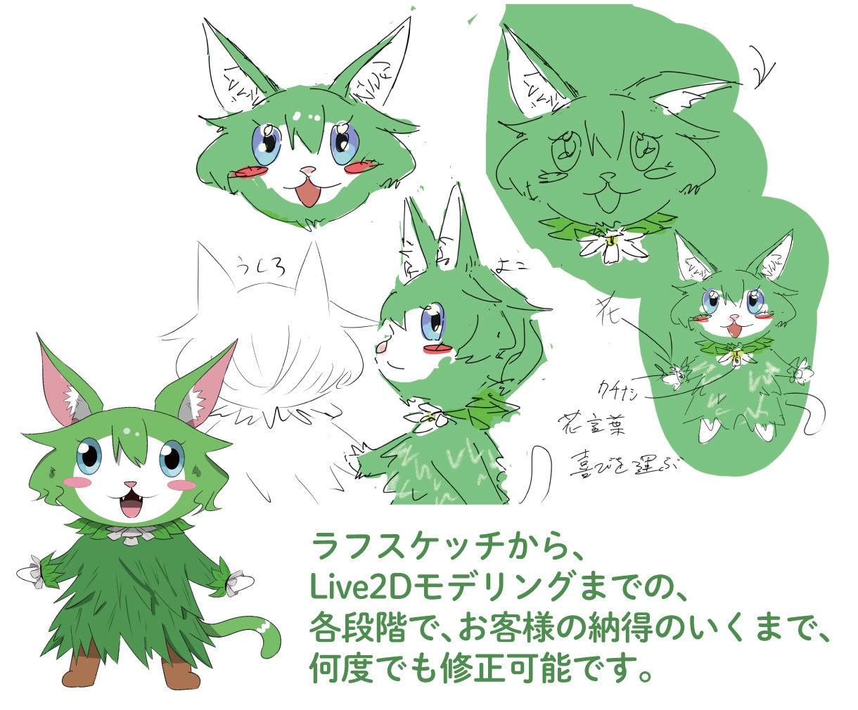 マスコットキャラクターを制作いたします 全部込みでイラストからVTuberモデルを制作いたします イメージ3