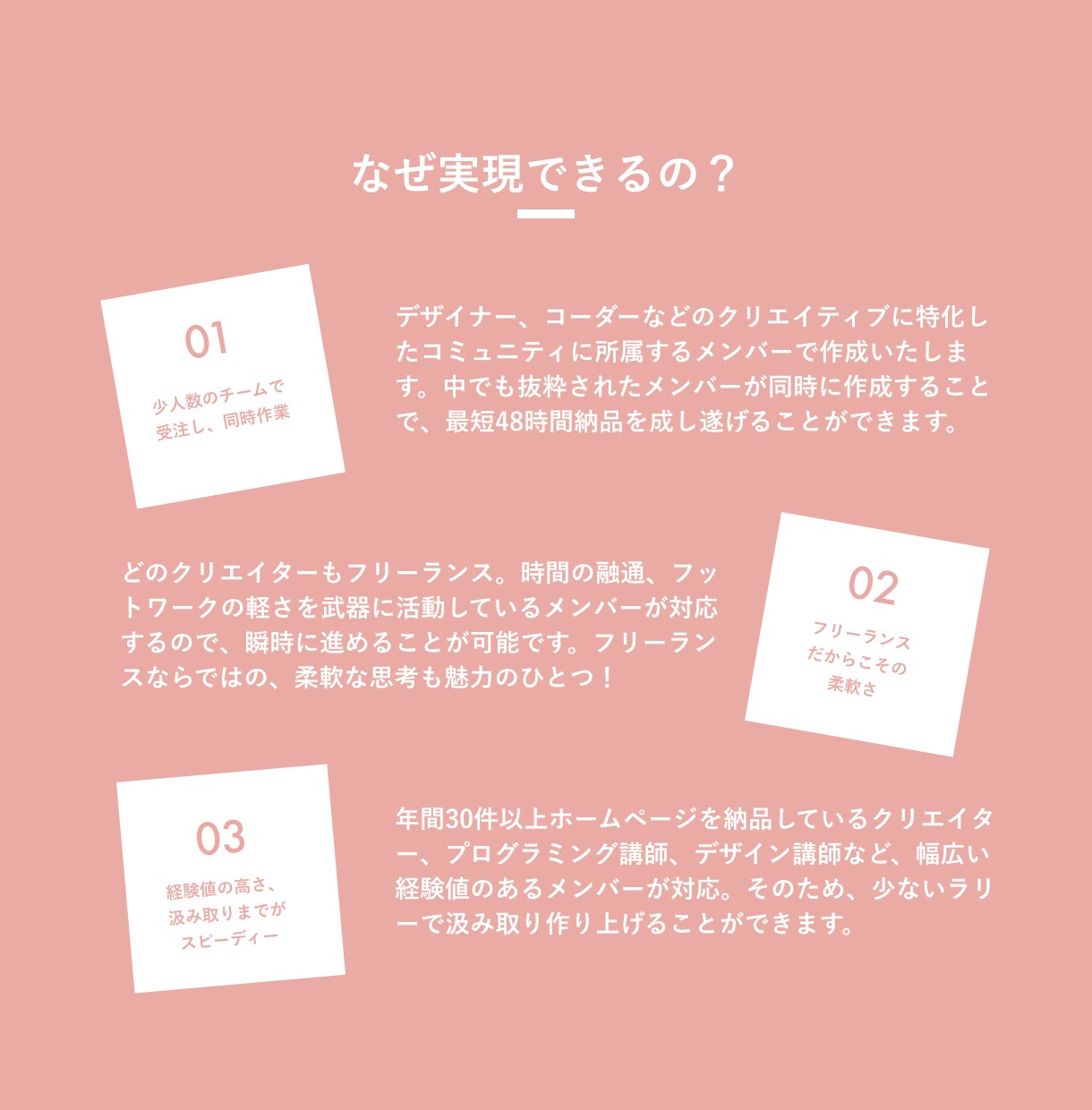 最短48時間でホームページつくります とにかく早く!高品質に!クリエイターチームで仕上げます! イメージ4