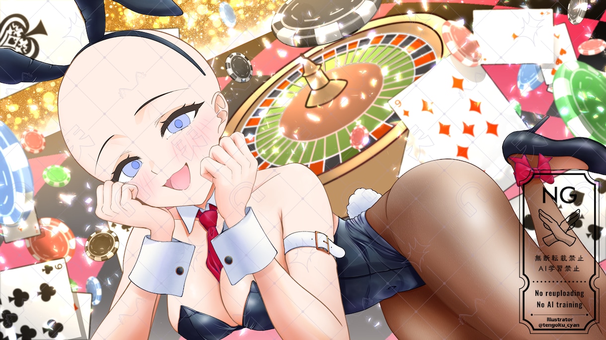 商用利用可！量産一枚絵【バニー】を描きます ライバー活動をお手伝い！サムネ/パネル開け/おはV/アイコン イメージ7