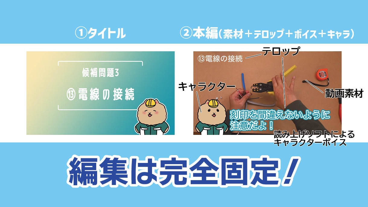 動画にキャラクター立ち絵とテロップの編集をします オプションで動画用キャラクターデザインもお受けします！ イメージ2