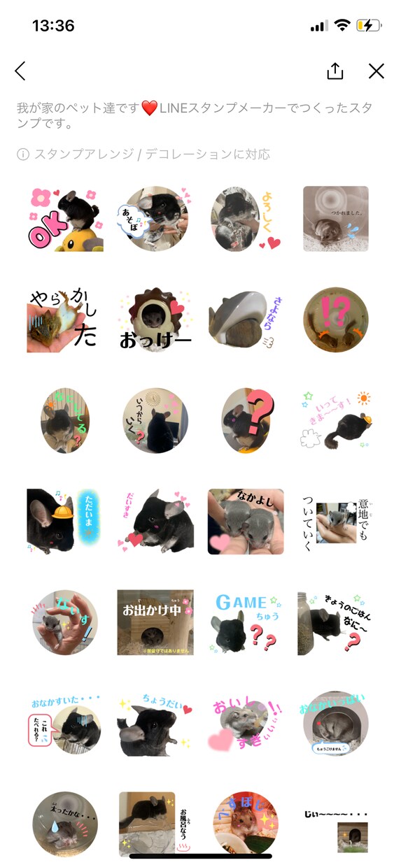ペットのLINEスタンプを作成します どんな写真でもOK！コメントお任せもOK！ イメージ1