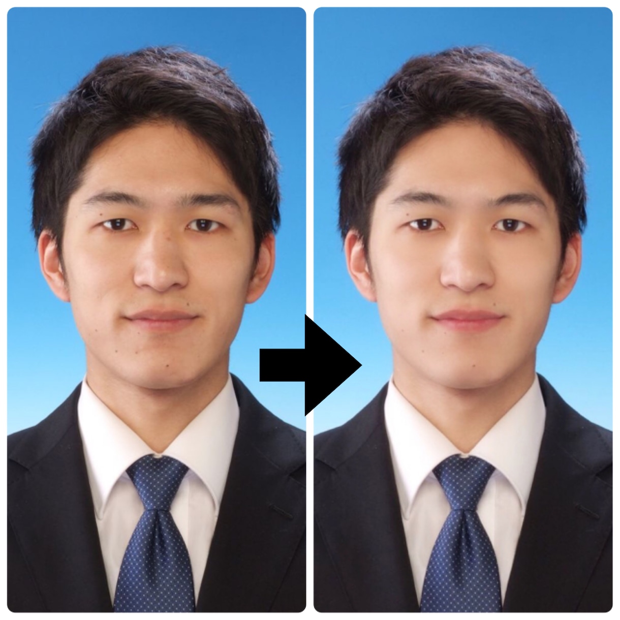 就活etc..に使う証明写真お直しします 証明写真の写りを良くして円滑に就活しませんか？ イメージ1