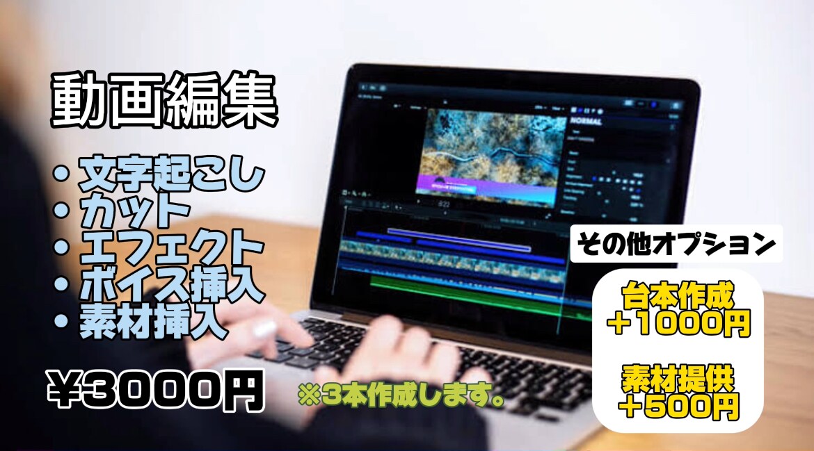 3000円で3本ショート動画の編集を行います YouTubeショート動画やTikTok編集を行います。 イメージ2