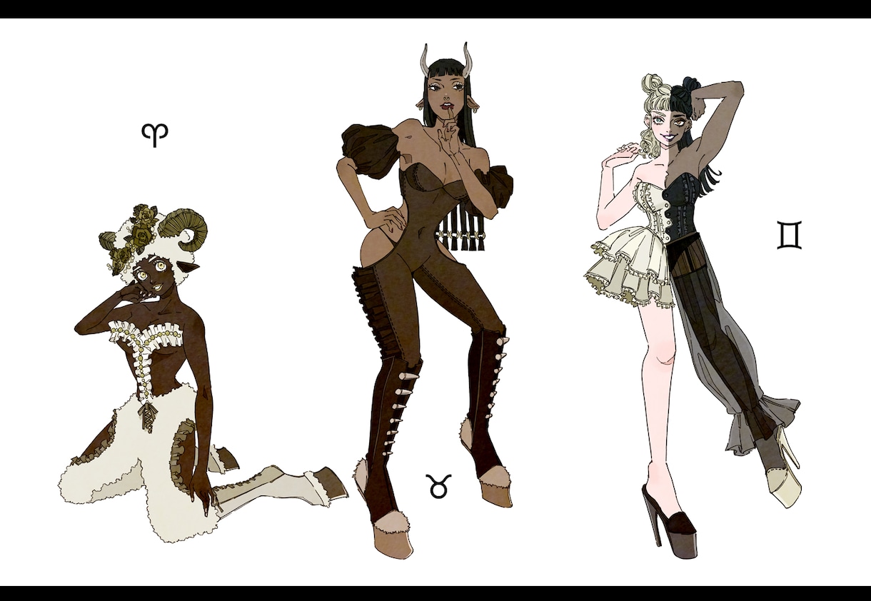 全身立ち絵+表情差分オプションにパーツ分けあります 人外、獣人、擬人化が得意です! イメージ2