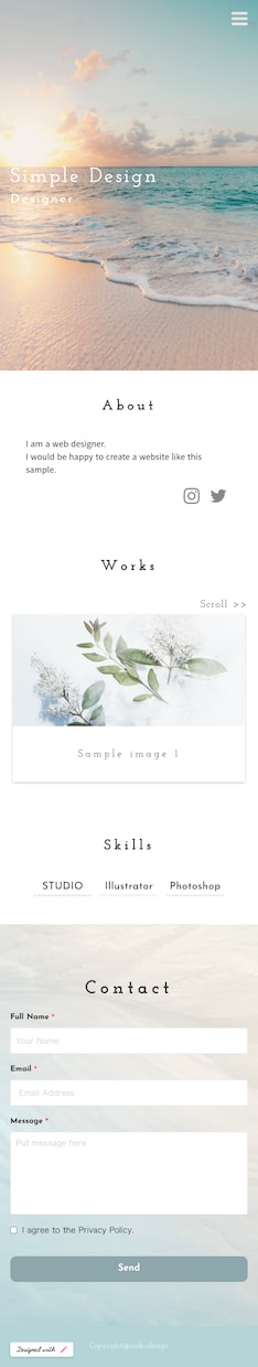 STUDIOでシンプルなWebサイトをお作りします 名刺代わり/お問い合わせフォームも作りたい方にオススメです。 イメージ3
