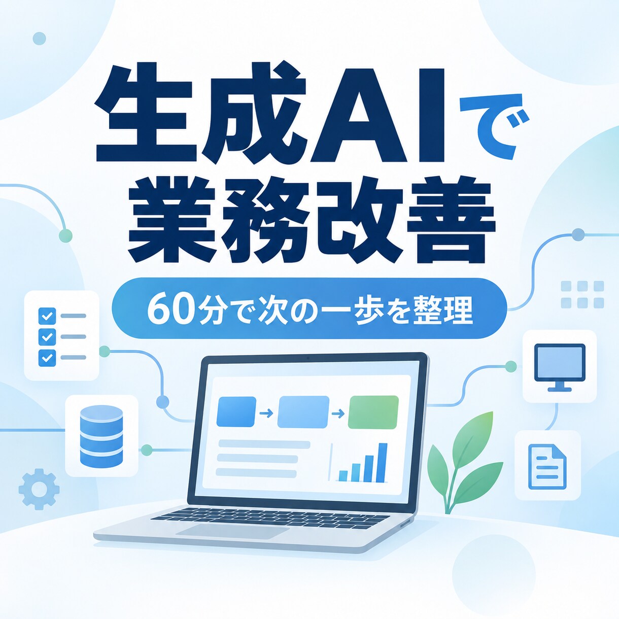 生成AIで業務改善の進め方を一緒に整理します 社内管理を実際に作った経験から具体化します イメージ1
