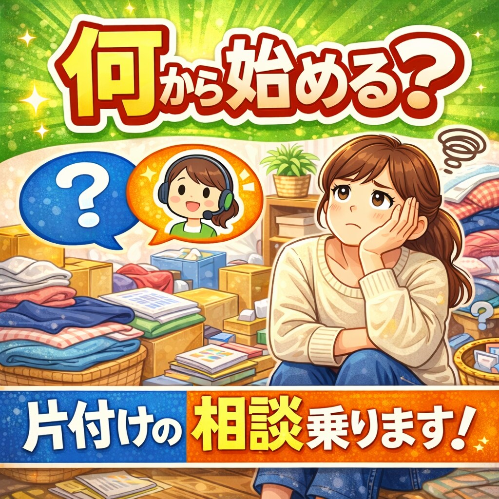 何から始める？片付けの相談乗ります 片付けが苦手・続かない人向け！始め方からサポートします イメージ1