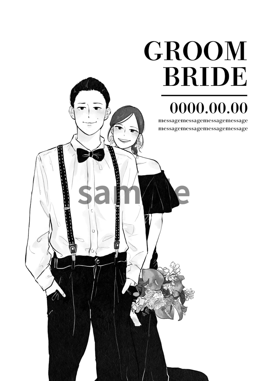 シンプルなワンカラー似顔絵イラストを描きます ワンカラーでシンプルなイラストをお写真から作成いたします イメージ4