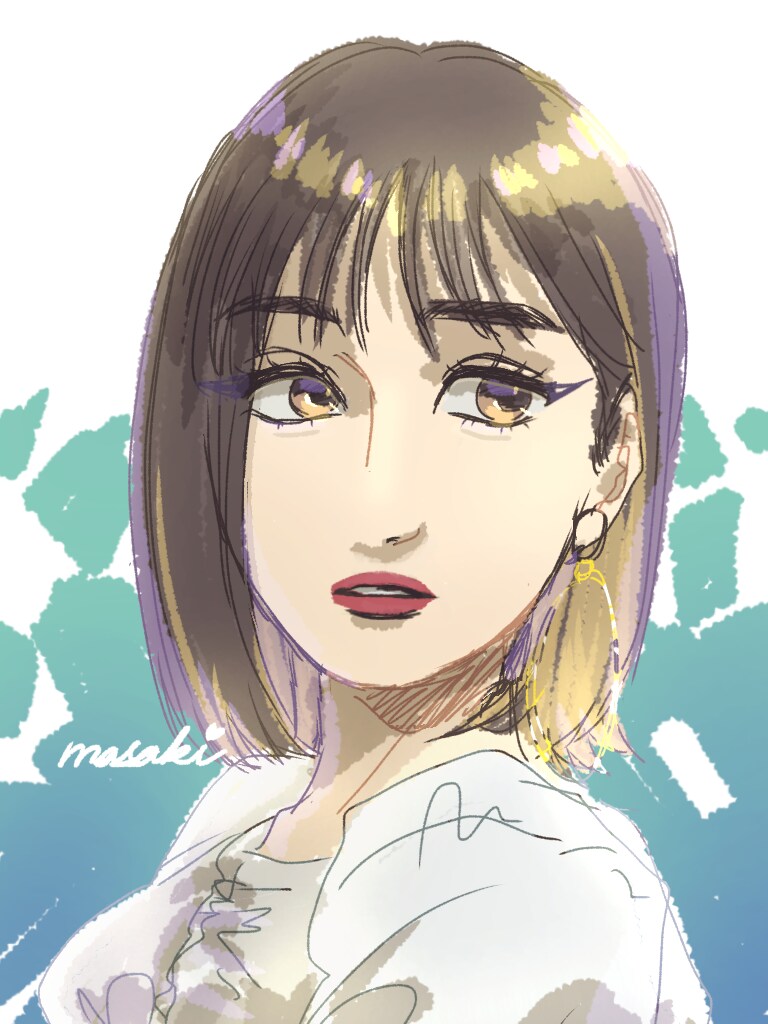 単色/フルカラーの似顔絵を提供します 可愛いイラストのまま似ている似顔絵が欲しい方に イメージ5