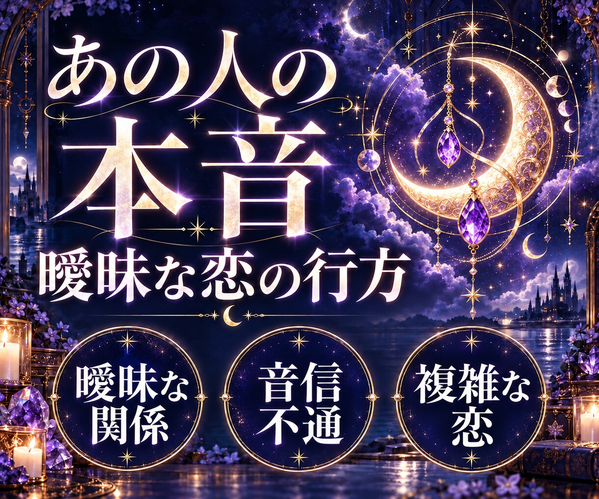 あの人の本音と曖昧な恋の行方を霊視します 待つか、動くか、離れるか。迷う恋の道を紐解きます イメージ1