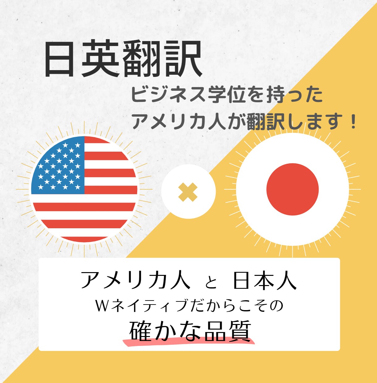 ビジネス学位を持ったアメリカ人と日本人で翻訳します ネイティブレベルはもちろん、一歩上のビジネスレベルの高品質！ イメージ1