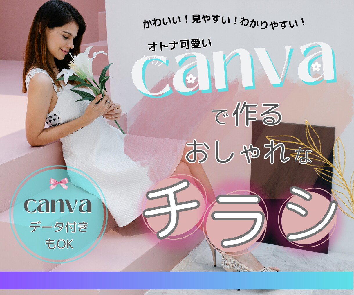 Canvaでおしゃれなチラシを作ります 「見てもらえるチラシ」「見たくなるチラシ」を作成致します。 イメージ1