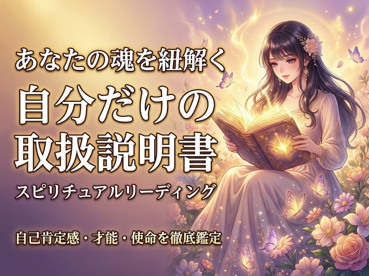あなたの魂を紐解く自分だけの取扱説明書作成します 自己肯定感が低い、生きづらい…その原因と才能を徹底鑑 イメージ1