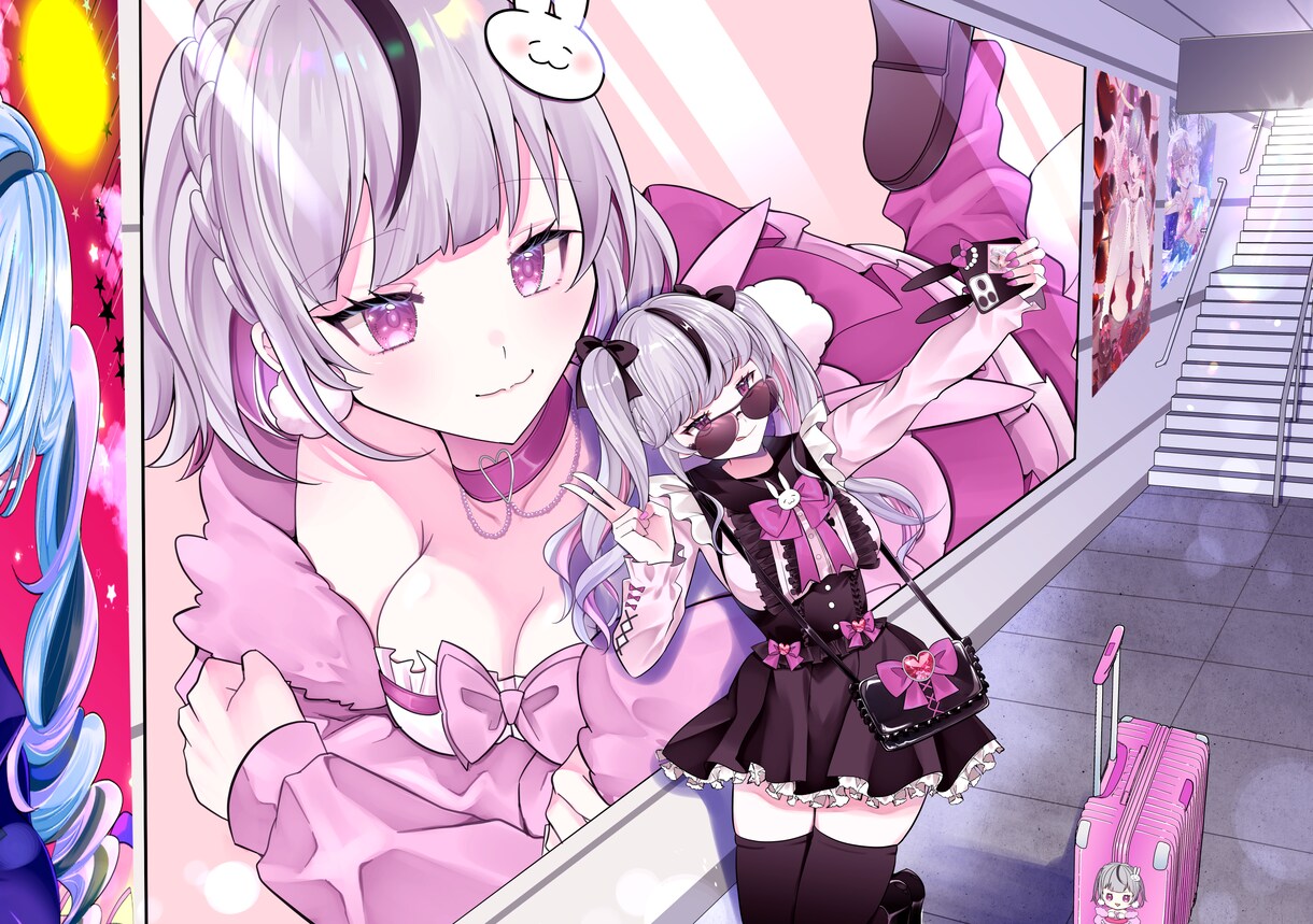 可愛く華やかなオーダーメイドイラストを制作します 構図から丁寧に制作♡あなただけの特別な一枚をお届けします！ イメージ2