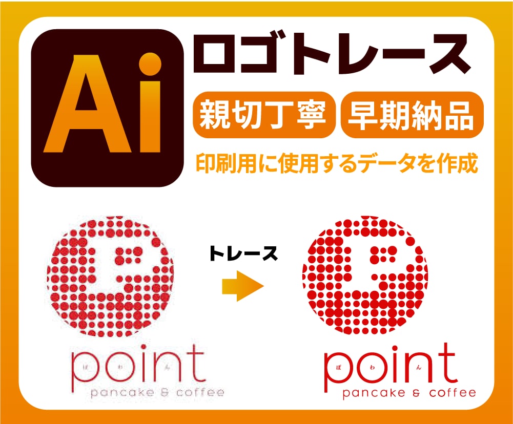 手描きのイラストやロゴをトレースし美しく再現します 初出品のため￥1000でトレースします! イメージ1