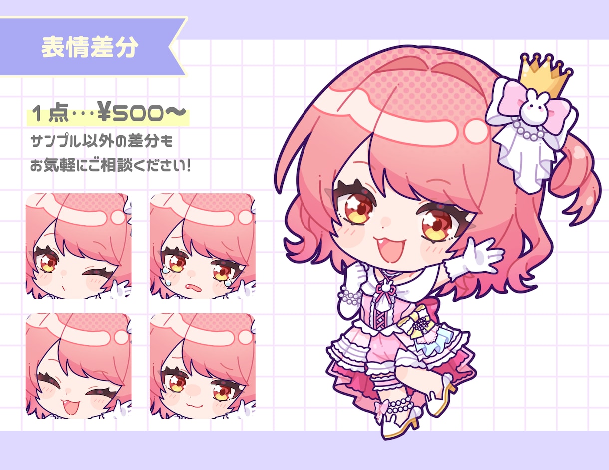 もちぷにっ！とかわいいミニキャラ描きます 企業実績あり◎動画内イラスト、グッズなんでも対応いたします！ イメージ3