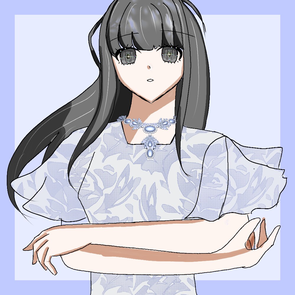 ゴシック・ダークな女性のイラストを制作します 白・赤・黒の配色を得意としています イメージ9