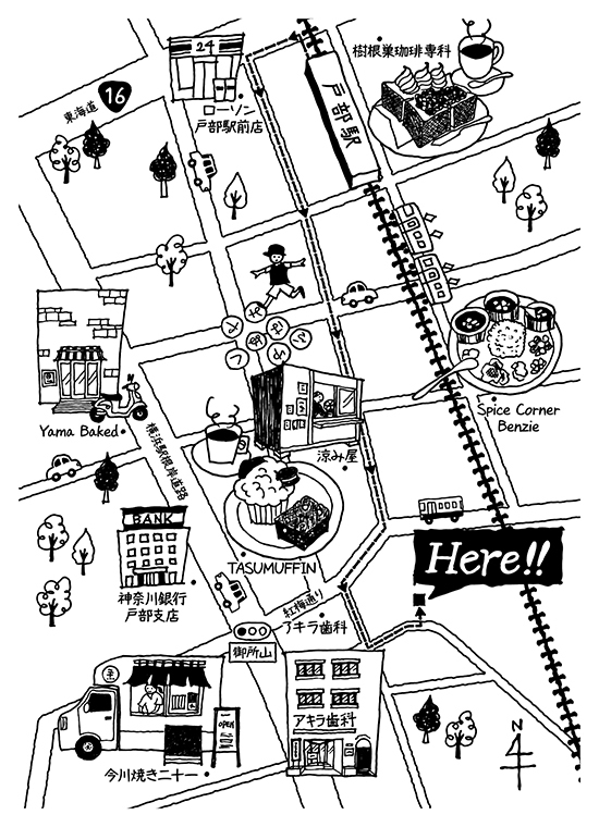 線画イラスト入りの地図を作ります 温かみのあるイラストマップをお探しの方に！ イメージ4