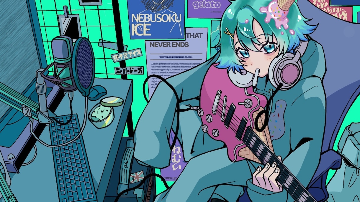 YouTubeサムネイル・配信用イラスト等承ります 商用可◎歌ってみた・MVイラスト等作成いたします！ イメージ1