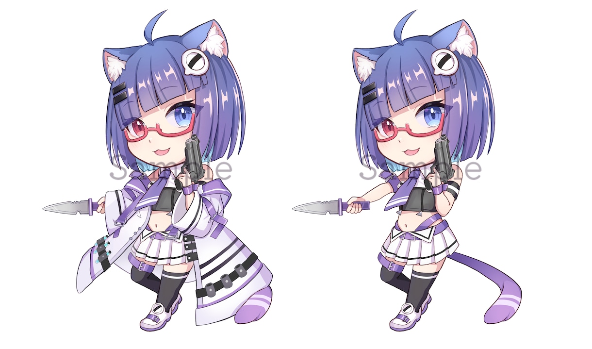 動画やグッズにぴったりなミニキャライラスト描きます キャラ+アイテムもOK！！キャラの魅力を引き出します！ イメージ6