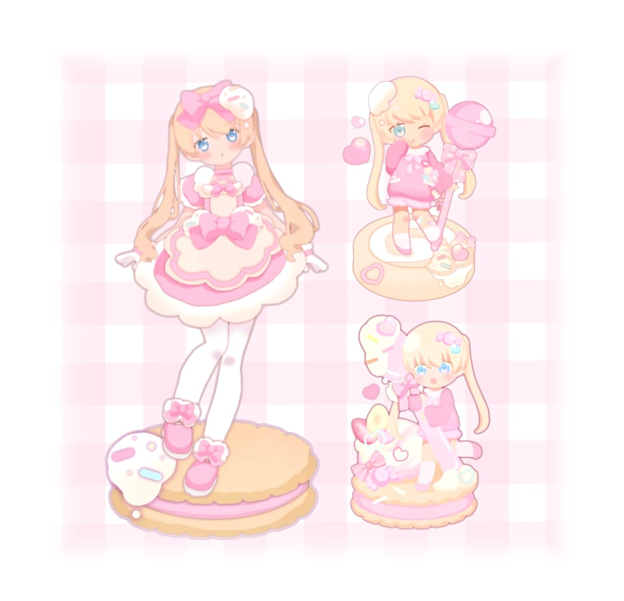 商用利用可！可愛い主線なしイラスト作成します ファンシー&可愛い！グッズやアクキーにおすすめです♪ イメージ2