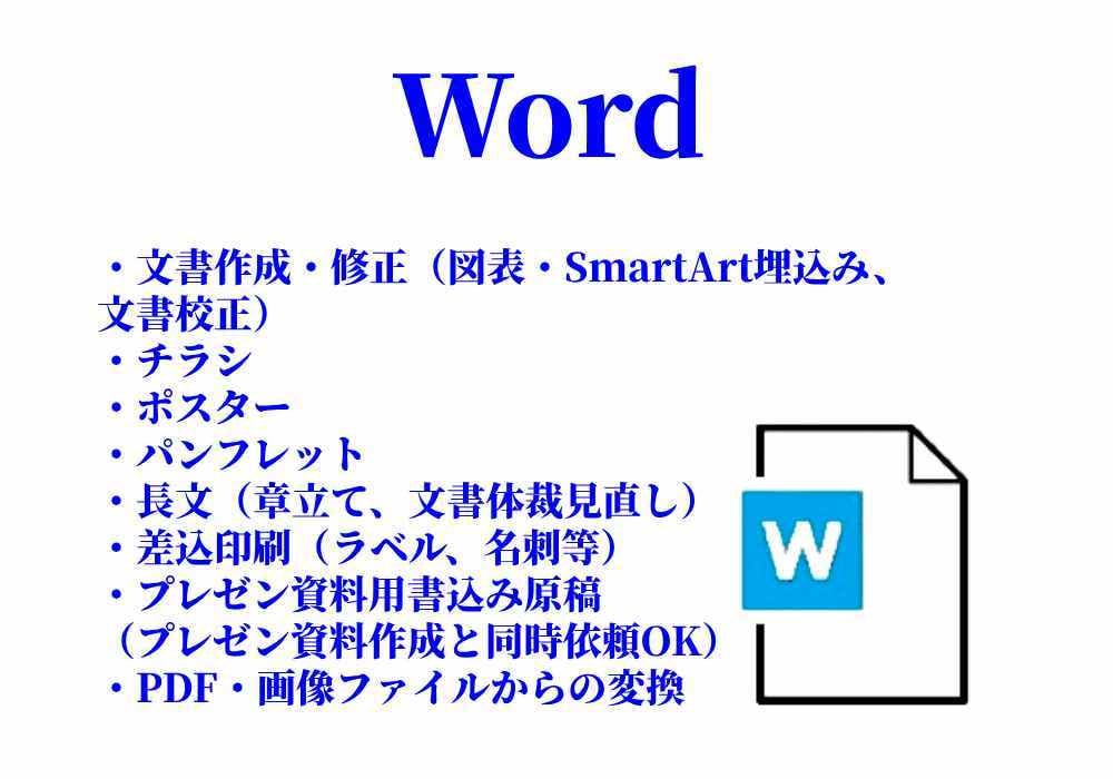 ワード、エクセル、パワーポイント資料お手伝いします 悩んでいるより、ご依頼下さい。お力になりたいと思います。 イメージ2