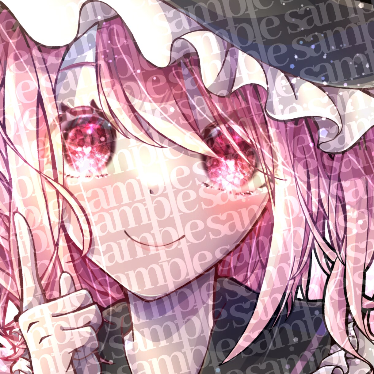 最短3日格安でSNSのアイコンイラスト制作致します 「誰もが目を奪われていく」キラキラアイコンイラストを描きます イメージ5