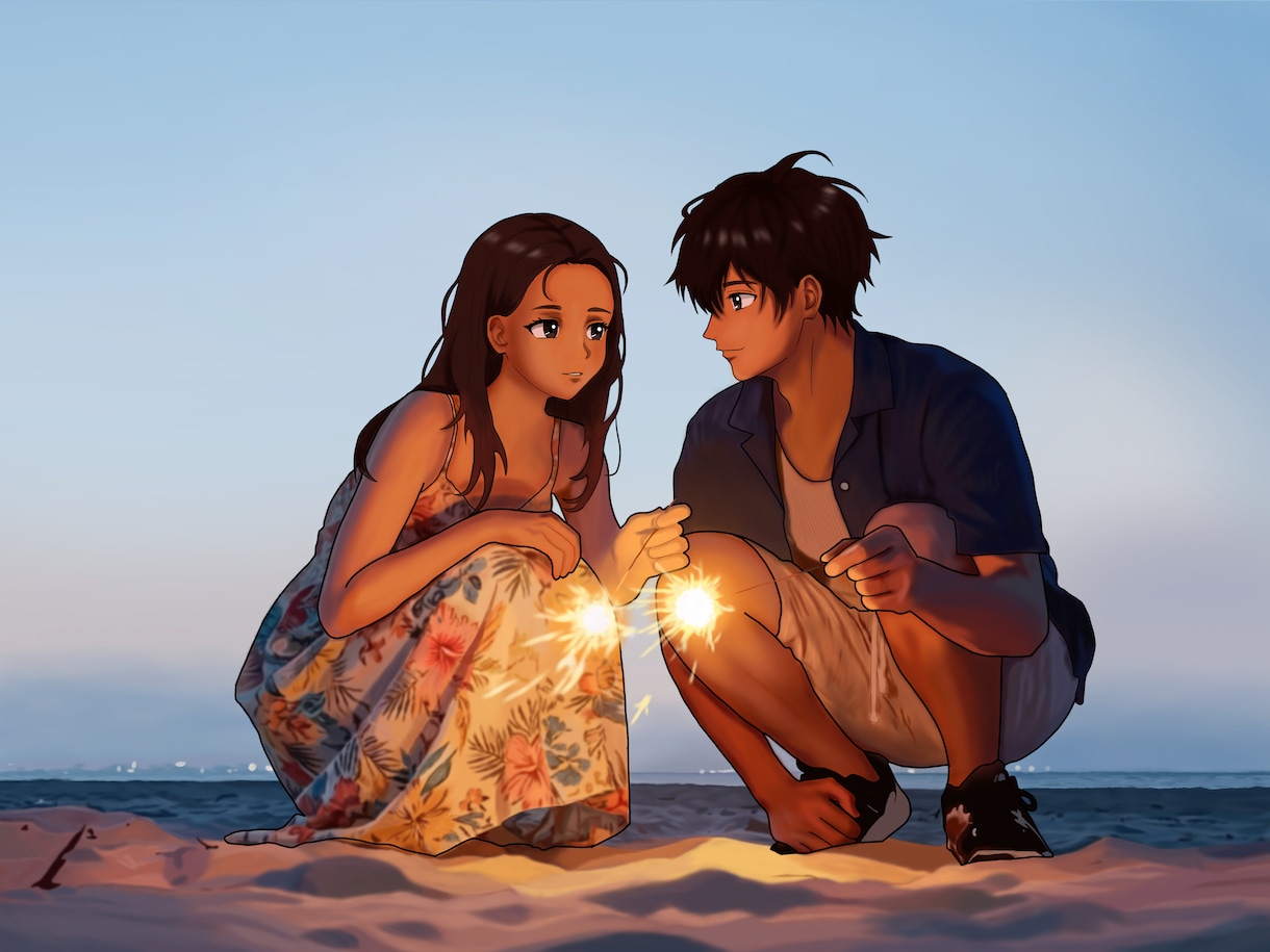 物語性のある背景付きイラストを制作します 丁寧なヒアリングで理想を形にします！ イメージ2