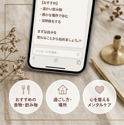 思考停止◎心と体を優しく整える処方箋を届けします 「考える気力0でも使える」“今日しんどい”をAIに丸投げ。 イメージ3