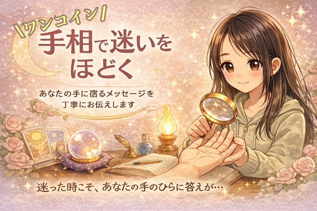 ワンコイン！！手相鑑定します あなたの性格・特性を手相で鑑定します٩( ᐛ )و イメージ1