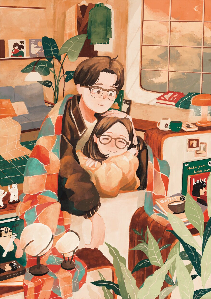 カップルイラスト描きます 記念日やお相手へのプレゼントにいかがでしょうか イメージ1