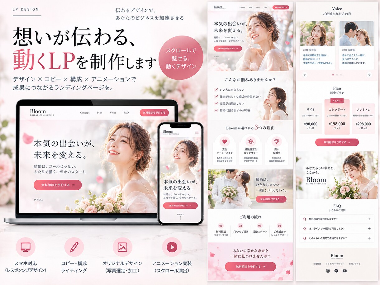 原稿なしOK！構成・文章からLPを制作します 競合調査・コピー・デザイン・実装まで一括対応！ イメージ5