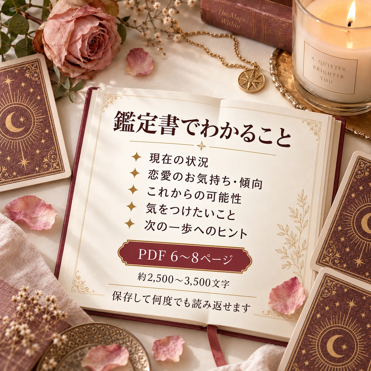 あなたの恋愛とこれからを鑑定書で丁寧に読み解きます 相手がいる方も、これから恋をしたい方も イメージ3