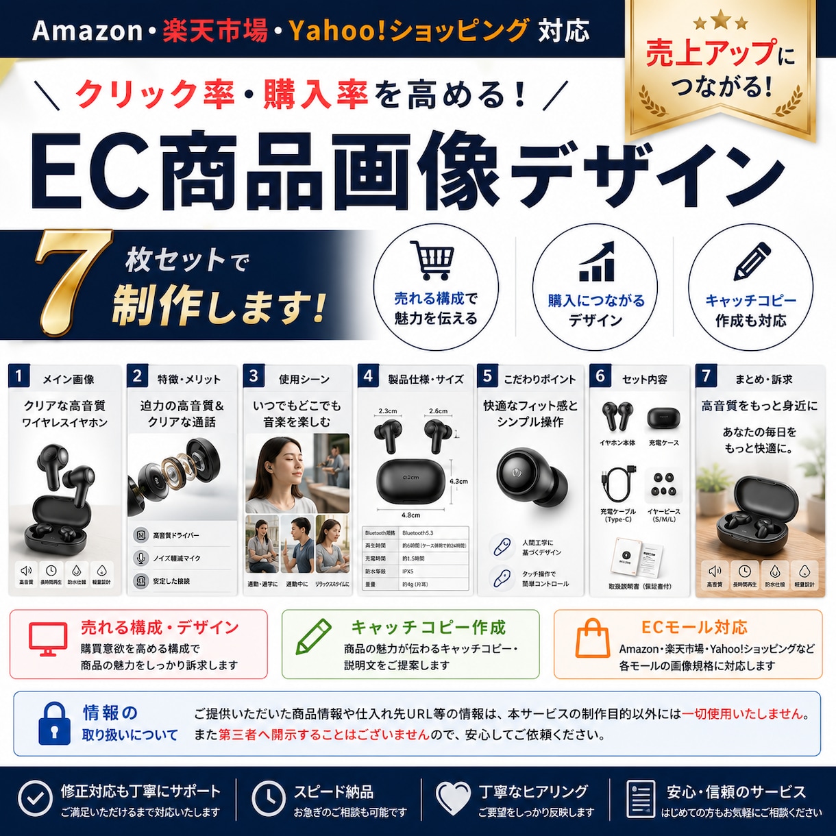 売れるEC商品画像7枚セット制作します 購入率アップを意識した商品画像7枚セットを制作します イメージ1