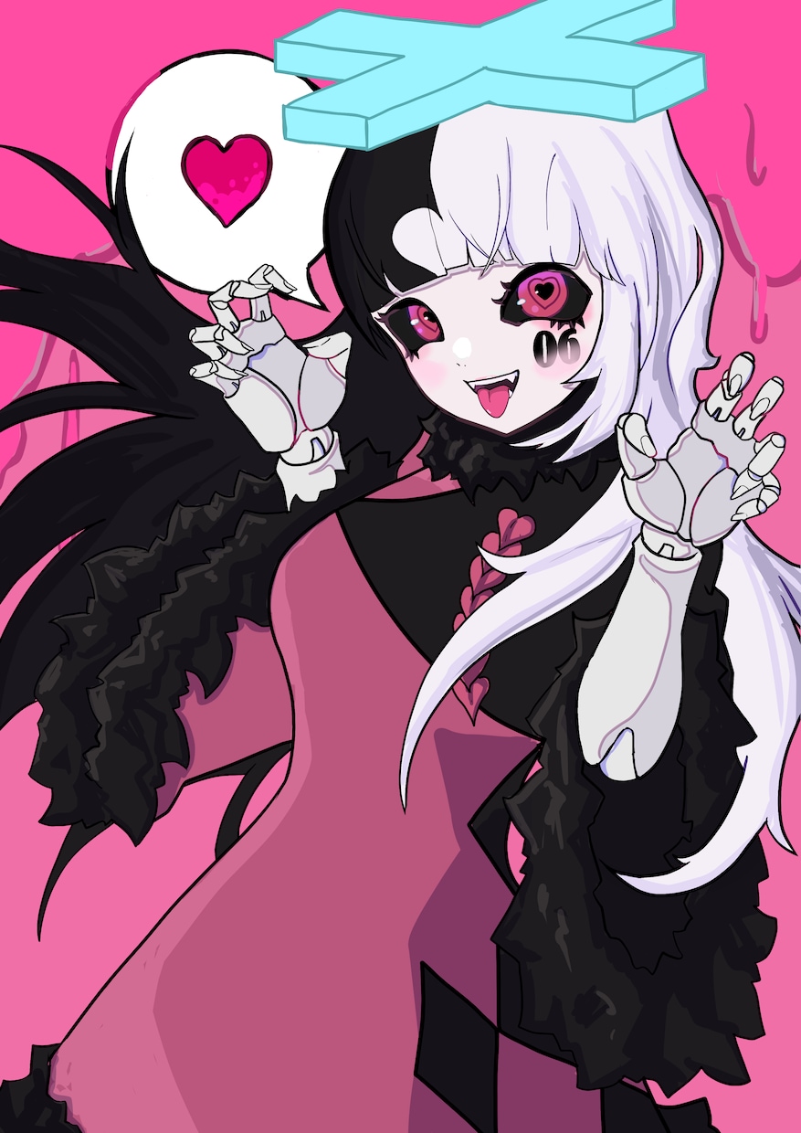 一枚絵、キャラデザ描きます 人外娘系、ギャル系の女の子をメインで描きます！！ イメージ3