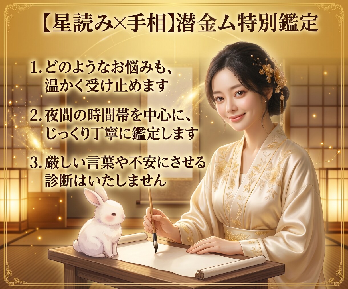 星読み&金継ぎ天職と仕事運を黄金に変える鑑定します ホロスコープからあなたの才能と天職を紐解き働く喜びを引き寄せ イメージ1