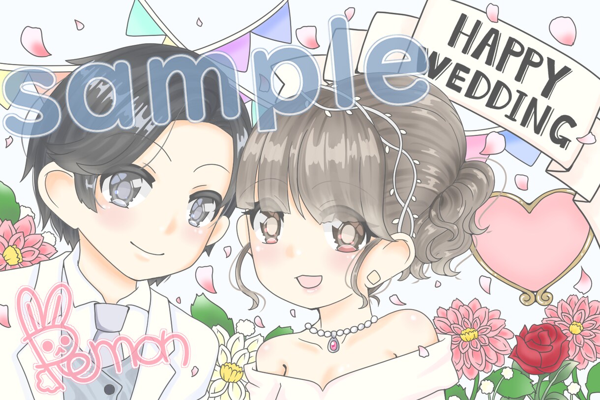 ウェルカムボード、記念イラスト描きます 自分用、プレゼントに最適です♪ イメージ1