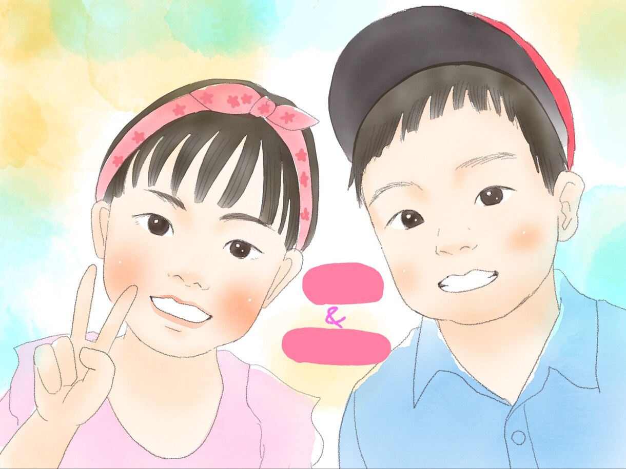 デジタルにがおえ描きます 離れていても、おめでとうの気持ちを伝えられる イメージ1