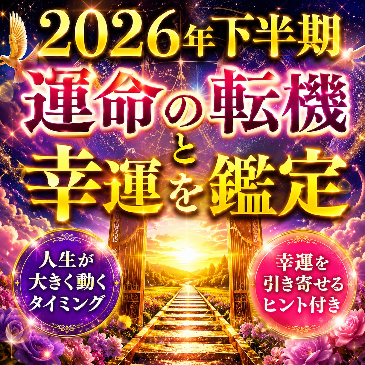 2026年下半期　運命の転機と幸運を鑑定いたします 人生が動くタイミングと幸運を引き寄せるヒント付き イメージ1